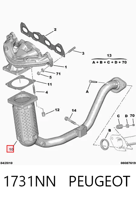 Купить 90521 Bosal Передняя часть глушителя
