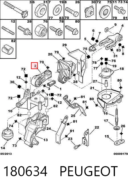 Купить 21407075S Formpart/Otoform Подушка (опора) двигателя правая верхняя
