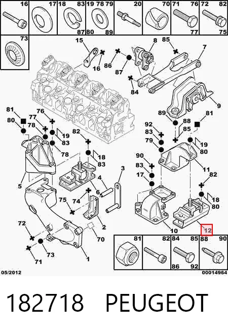  Левая подушка двигателя Peugeot Boxer 1