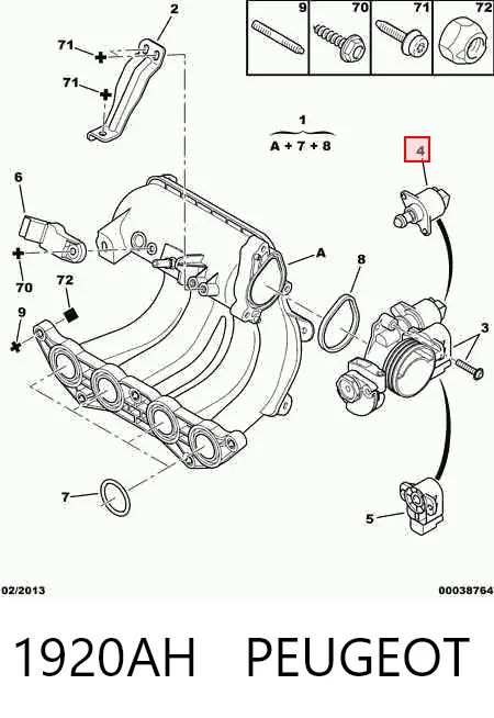 1920AH Peugeot/Citroen Датчик холостого хода
