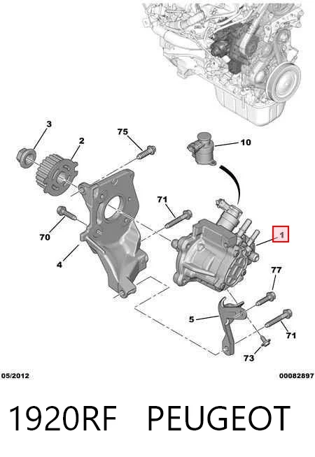 1920RF Peugeot/Citroen Насос топливный высокого давления (ТНВД)