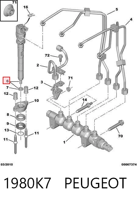 Купить 986435150 Bosch Клапанная форсунка