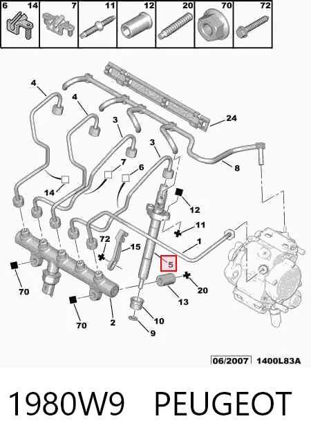 Купить R03801D Delphi Клапанная форсунка