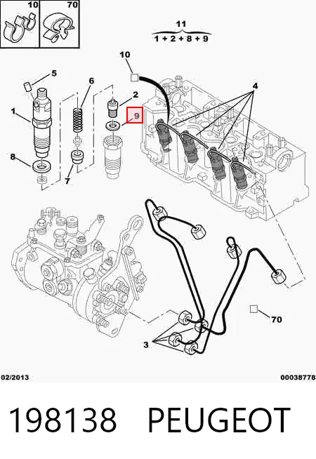 Ремкомплект форсунок 166267F400 Nissan/Infiniti