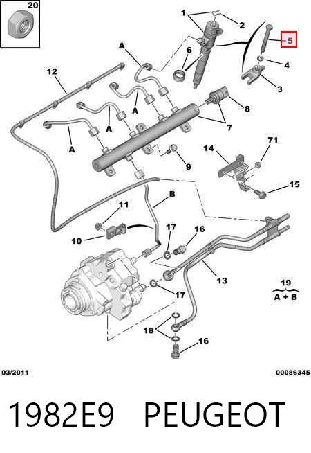Болт крепления форсунки Iveco 16626533