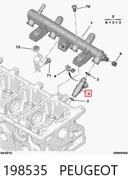 Топливные форсунки на Peugeot 306  7A