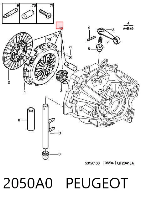 Сцепление в сборе на Citroen Evasion  22, U6