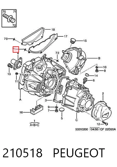 210518 Peugeot/Citroen Направляющая подшипника сцепления