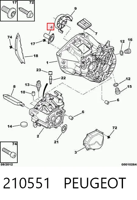 210551 Peugeot/Citroen Направляющая подшипника сцепления