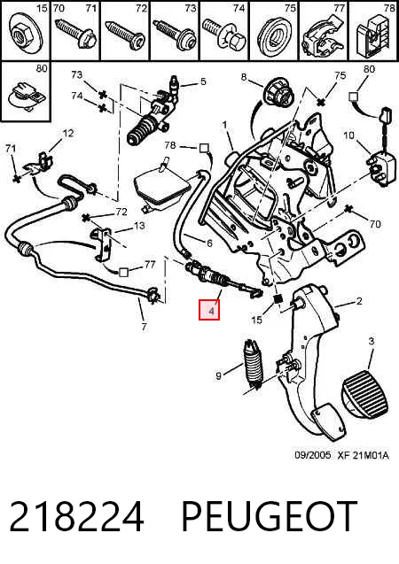 218224 Peugeot/Citroen Цилиндр сцепления, главный