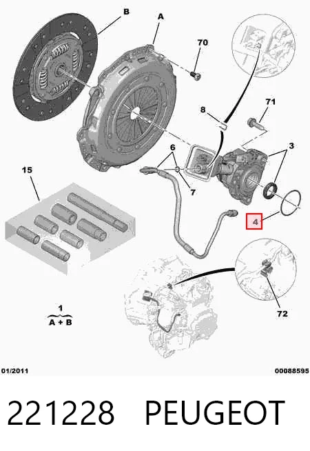 221228 Peugeot/Citroen Кольцо уплотнительное рабочего цилиндра сцепления