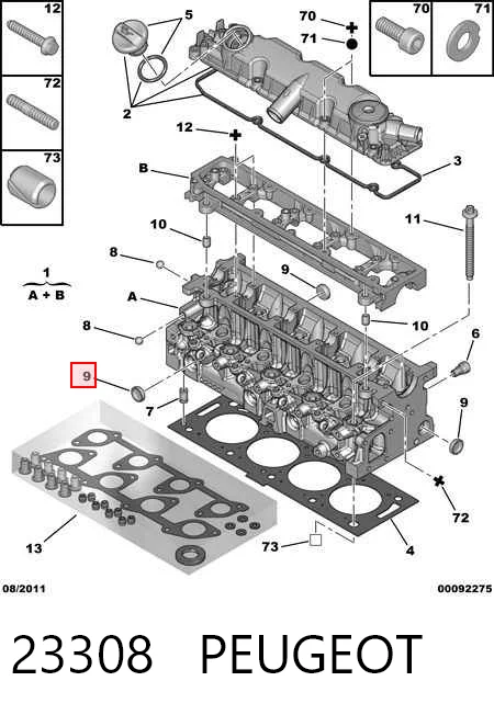 23308 Peugeot/Citroen Заглушка двигателя
