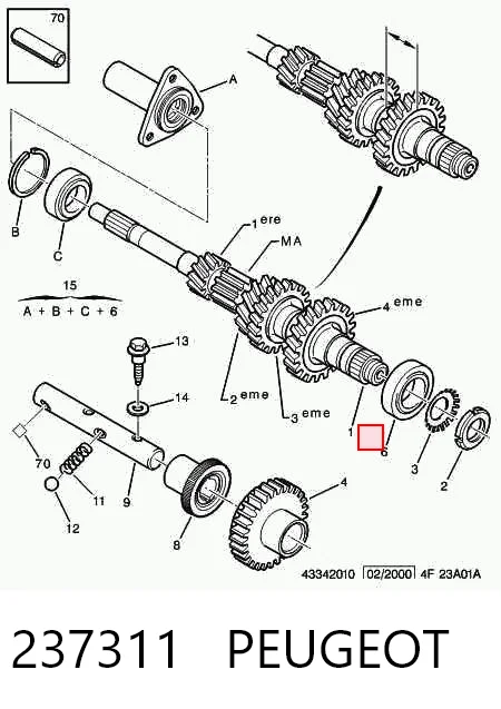 184119 Volvo Подшипник главного вала КПП
