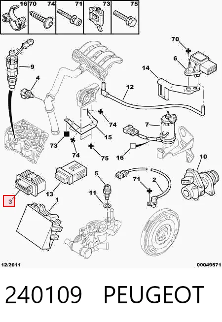 240109 Peugeot/Citroen Реле электробензонасоса