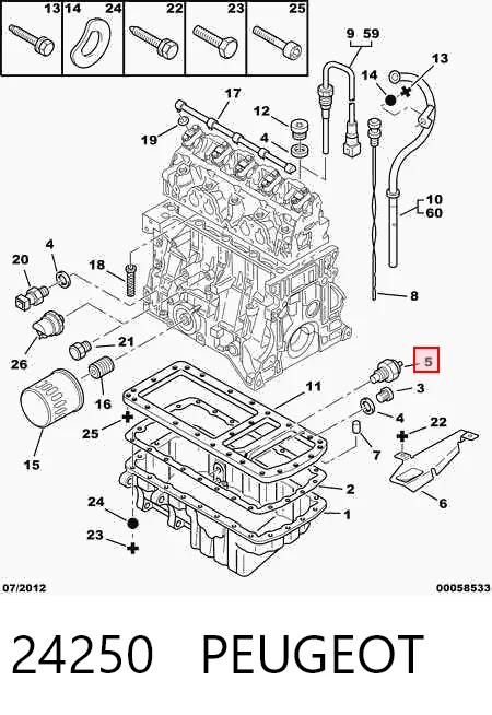 24250 Peugeot/Citroen Термовыключатель