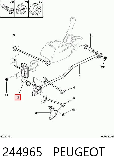 244965 Peugeot/Citroen Механизм выбора (переключения) передач