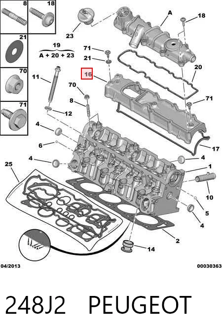 Крышка клапанная Citroen Jumpy I фургон (BS, BT, BY, BZ) (1995 - 2006) цена, от 4168.35 UAH
