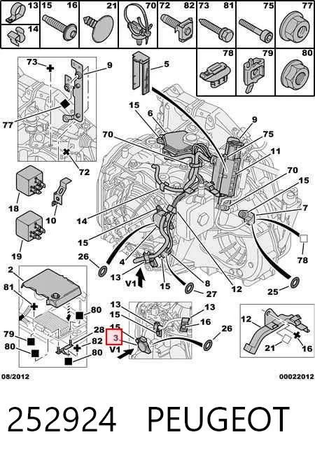 252924 Peugeot/Citroen Датчик указателя давления масла