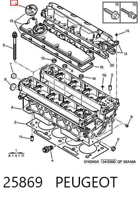 25869 Peugeot/Citroen Крышка масляной горловины