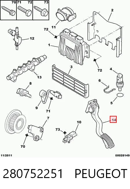 Педаль газа (акселератора) Citroen C4 I хэтчбек (LC) (2004 - 2010) цена, от 31.68 USD