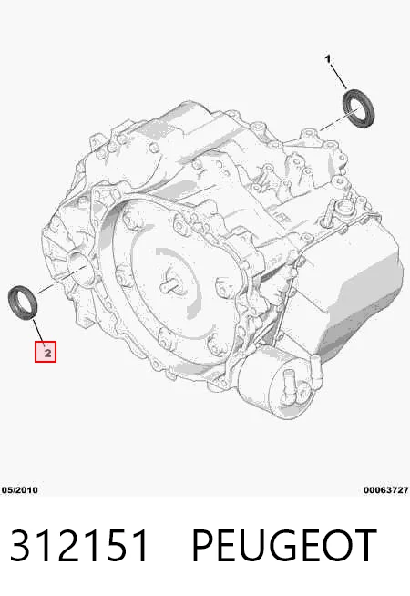 312151 Peugeot/Citroen Сальник полуоси переднего моста левой