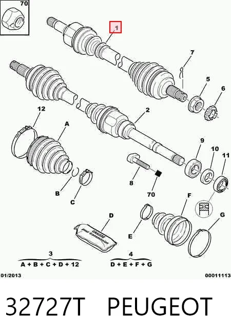 Купить BB1385 Posterparts Привод в сборе левый