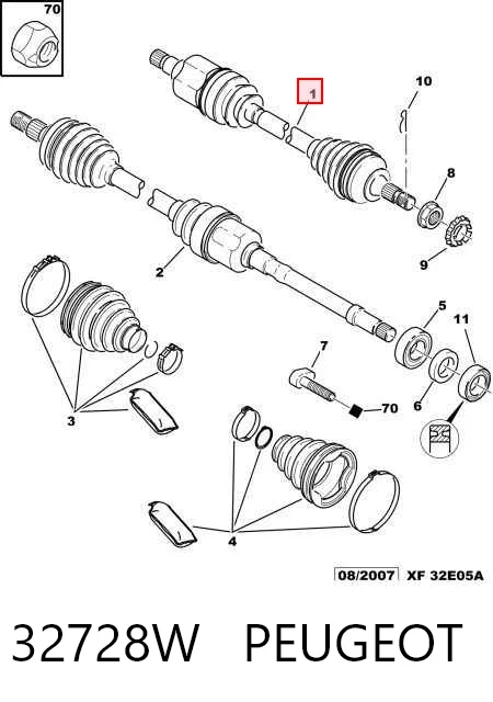 Левая полуось BB1311 Posterparts