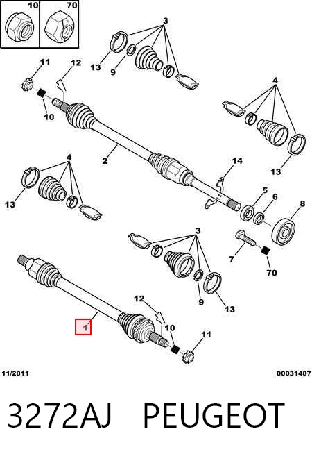 Купить BB1312 Posterparts Привод в сборе левый