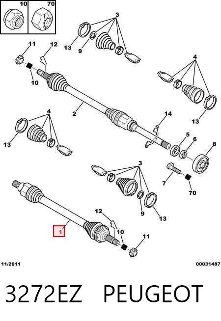 Левая полуось BB1312 Posterparts