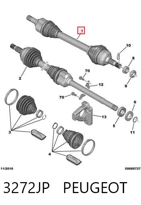 Левая полуось DP2110101804 Dr!ve+