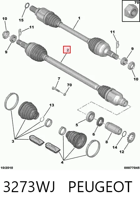 Привод передний правый GKN-Spidan 305842 цена, от 121.26 USD