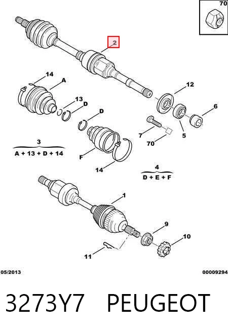 Купить 302923 GKN-Spidan Вал приводной правый