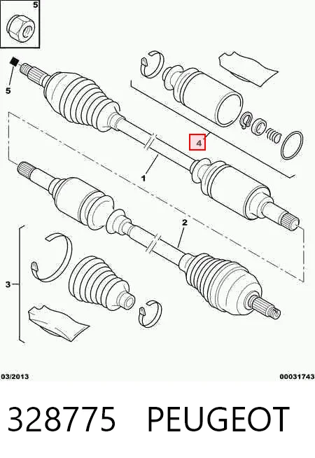 0026281 GKN-Spidan Пыльник ШРУСа передней полуоси внутренний