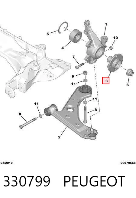Передняя ступица 51785516 Fiat/Alfa/Lancia