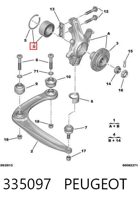 335097 Peugeot/Citroen Подшипник ступицы передней