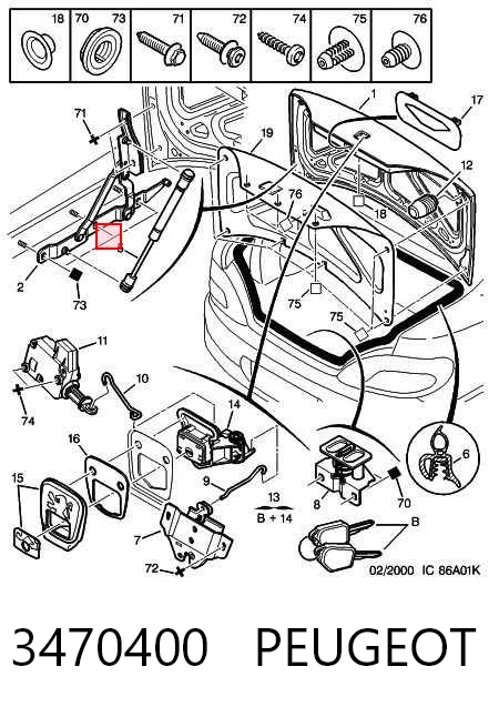 Амортизатор багажника GS0472 Magneti Marelli