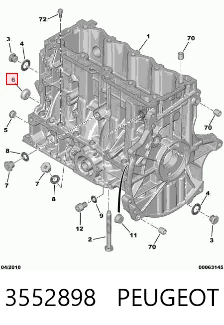 Заглушка ГБЦ 7903075019 Renault (RVI)