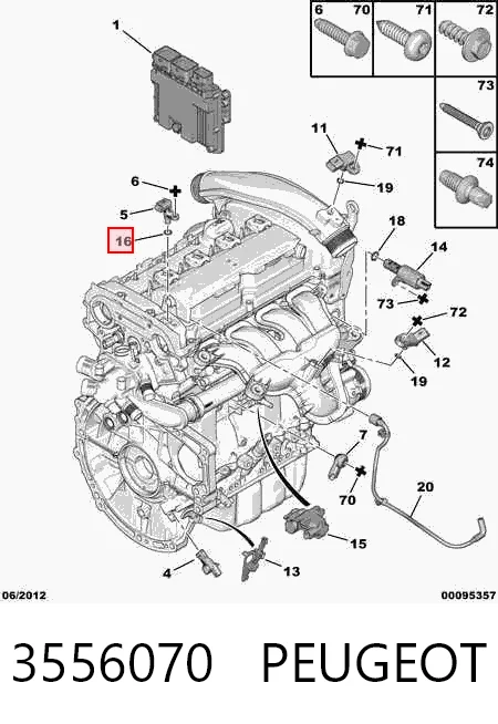 3556070 Peugeot/Citroen Прокладка датчика положения коленвала