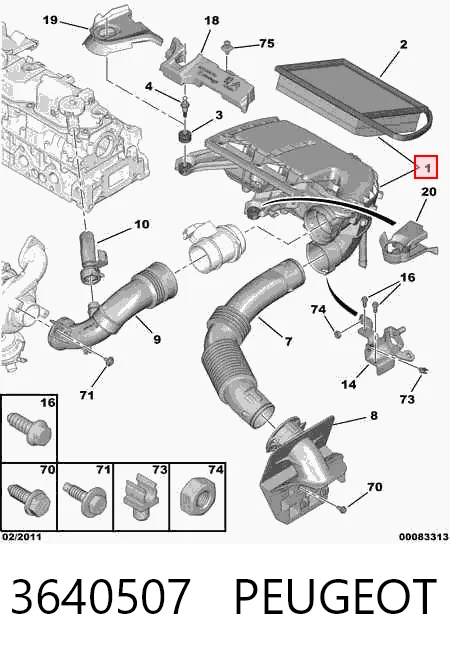 Корпус воздушного фильтра в сборе Opel 1420V1 цена, от 26.64 USD