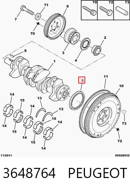 Сальник коленвала задний Opel Corsa F хэтчбек (P2JO) (2019 - 2026) цена, от 20.74 USD