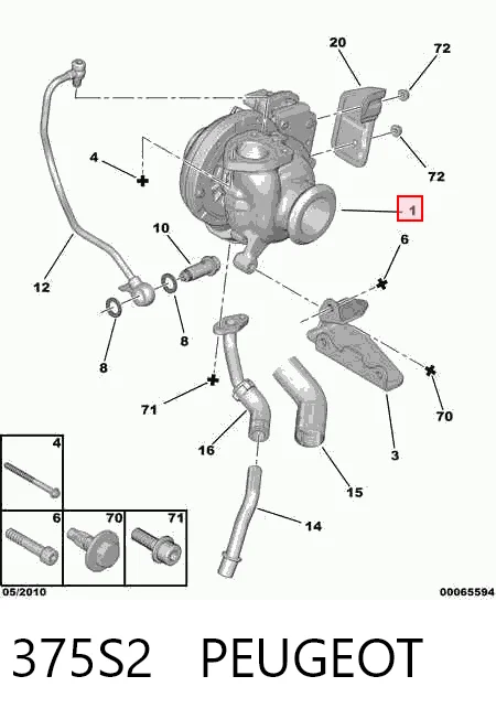 Купить 9674628780 Mitsubishi Турбоком