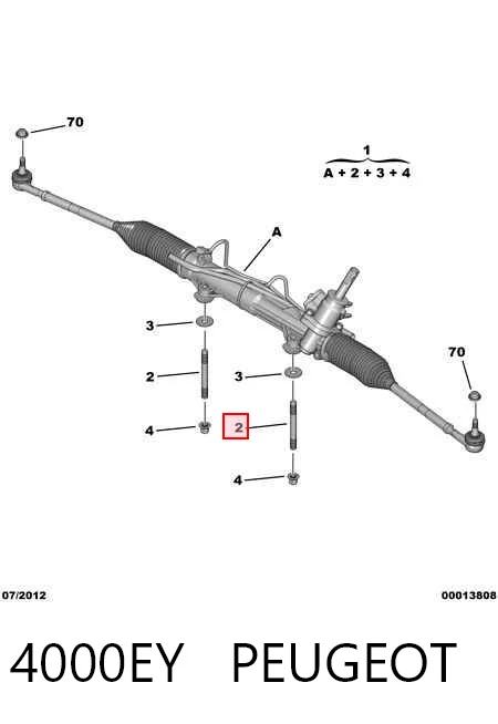  Рулевая рейка Peugeot 206 