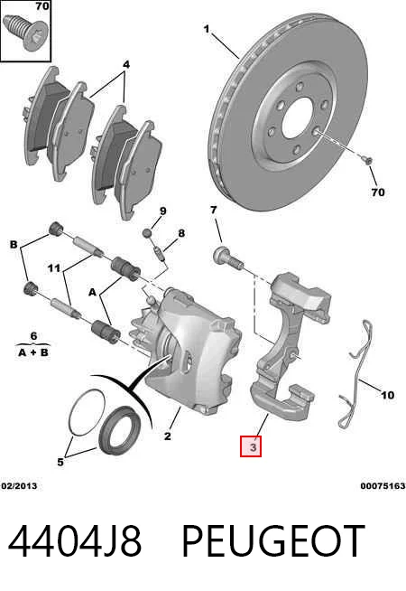 Кронштейн суппорта Peugeot 3008 I минивэн (0U) (2009 - 2016) цена, от 42.78 USD