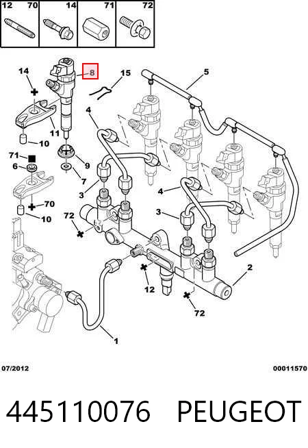 445110076 Peugeot/Citroen Топливные форсунки