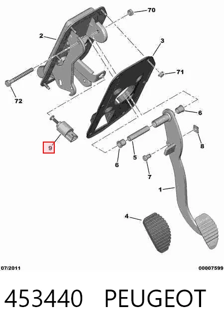 453440 Peugeot/Citroen Датчик тормоза