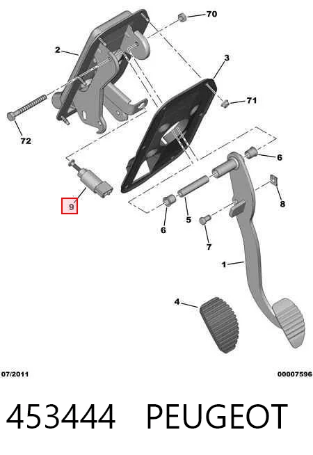453444 Peugeot/Citroen Датчик тормоза