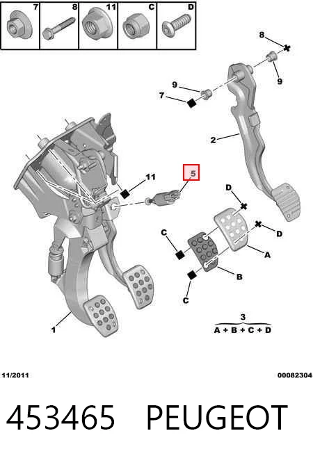 453465 Peugeot/Citroen Датчик тормоза