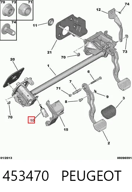 453470 Peugeot/Citroen Датчик тормоза
