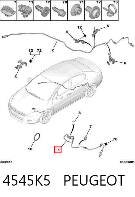 4545K5 Peugeot/Citroen Датчик АБС