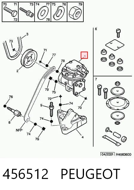 456512 Peugeot/Citroen Механический вакуумный насос